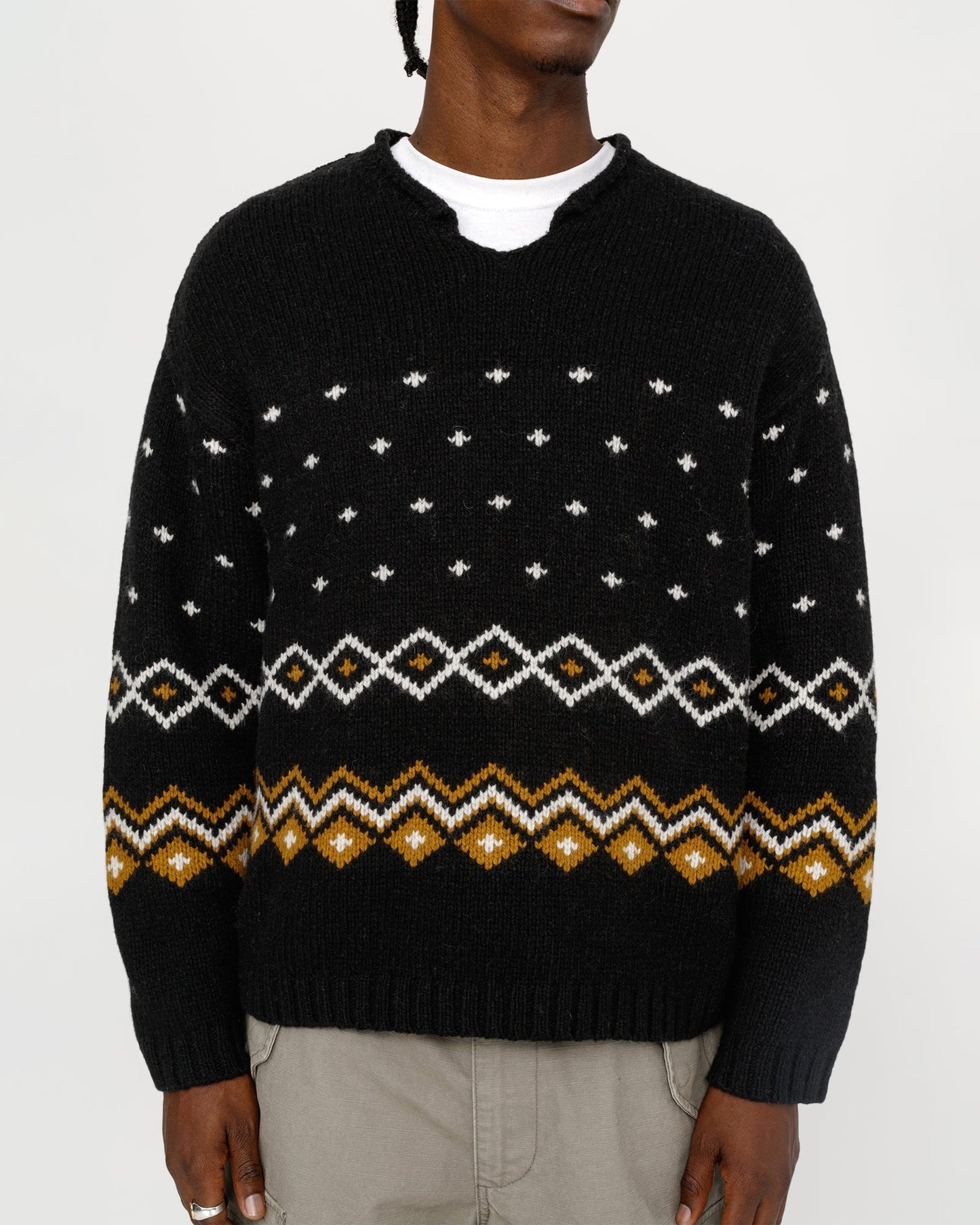 PULL FAIR ISLE À COL ROULÉ