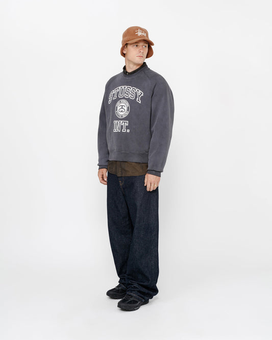 Sweat-shirt ras du cou raglan surpiqué