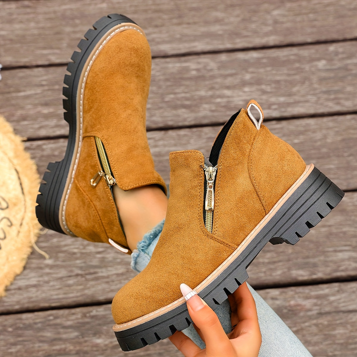 🔥Last Day Promotion 50% OFF - Women's Chunky Platform Ankle Boots